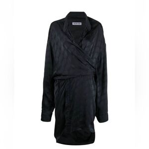 EXCELLENT CONDITION - Balenciaga BB MONOGRAM  WRAP DRESS ASYMMETRICAL